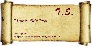 Tisch Sára névjegykártya